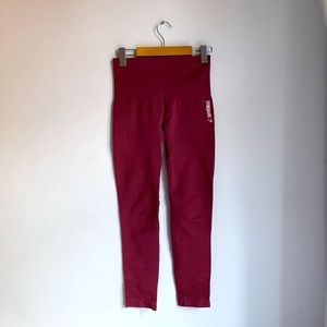 GYMSHARK HIGHWAISTED LEGGINGS, BURGUNDY